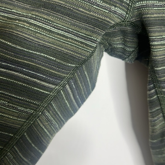 Lululemon Wunder Under Pant III Cyber Stripe Gator Green Black size 6 - Picture 8 of 9